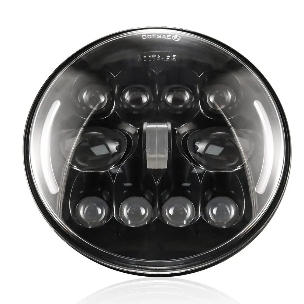 

7" LED Motorcycle Truck Auto Running light Headlight for Honda Harley BMW Bobber 883 Cruiser Custom