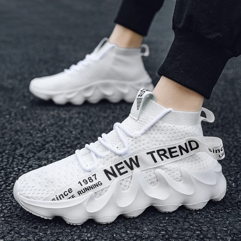 Unisex High Top Summer Casual Sneakes Chunky Breathable Men Outdoor Jogging Shoes Women Thick Sole Non-Slip Zapatillas Hombre