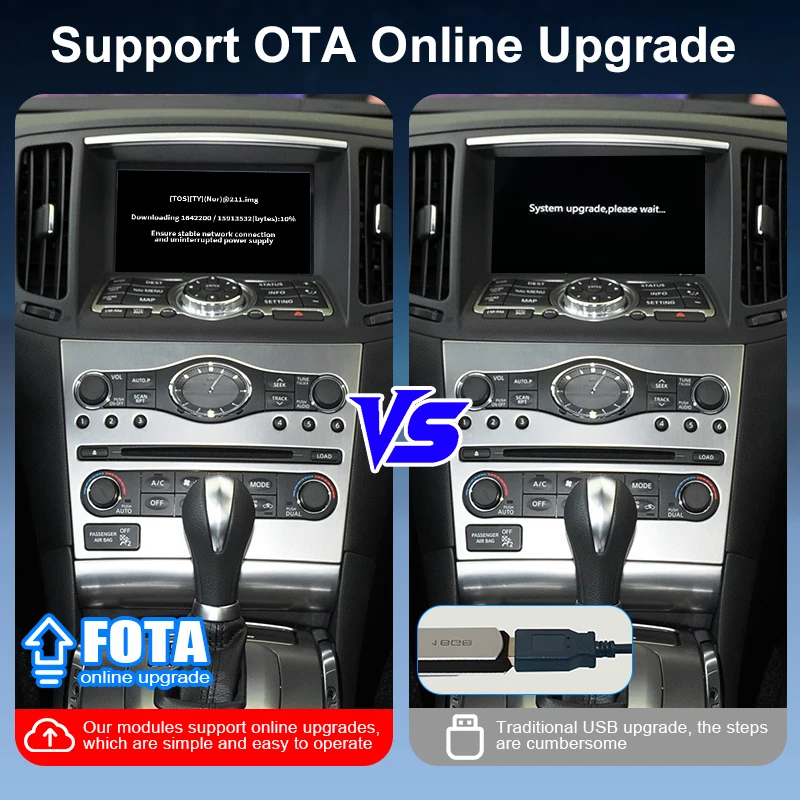 Фото Беспроводной CarPlay Android Auto для Nissan/Infiniti FX/G Series G37/G35 с функцией MirrorLink, AirPlay, навигацией и голосовым управлением. №5