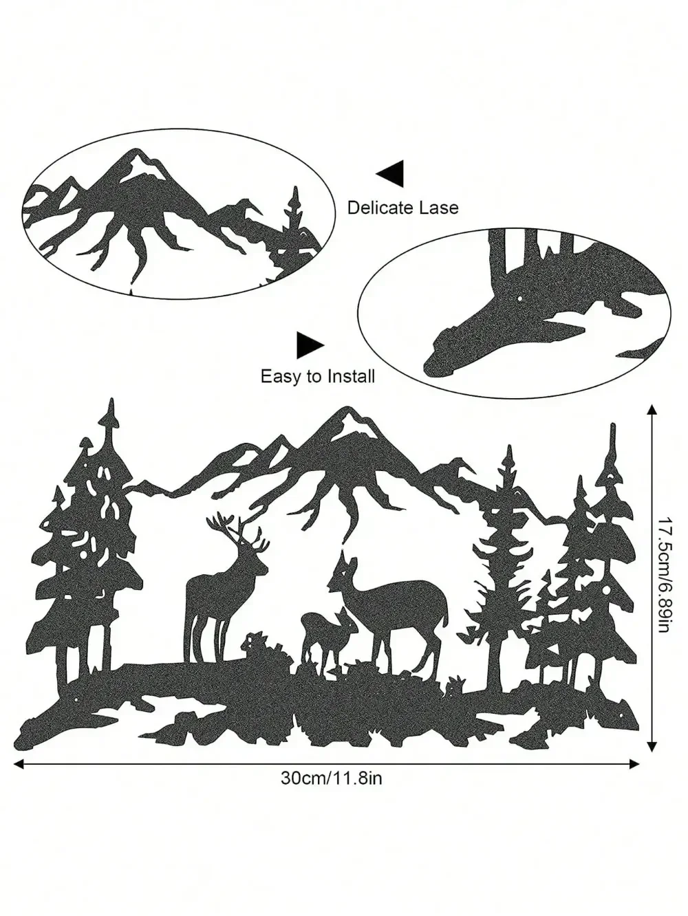 Вырезанный лазером знак оленя/медведя: для декора кабины и охоты. Деревенское