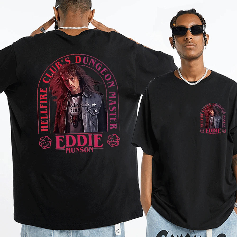 

Stranger Things 4 Hellfire Club T Shirt Eddie Munson Graphics Print T-shirts Unisex Fashion Hip Hop Tee Shirt Short Sleeve Tops
