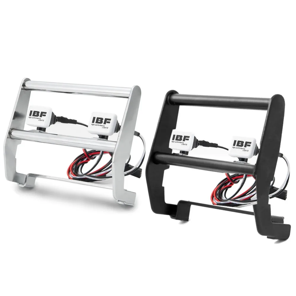 

Металлический передний бампер из нержавеющей стали с защитой от столкновений со светодиодсветильник кой для внедорожника 1:10 RC Crawler Car