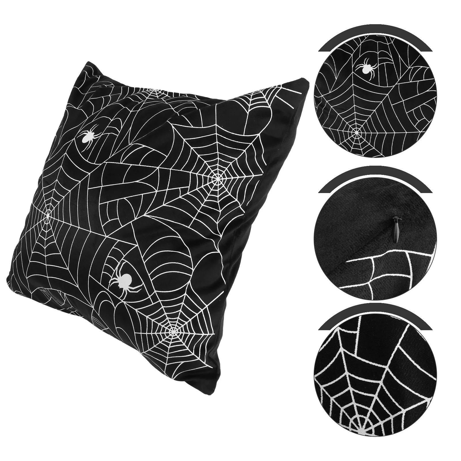 

Spider Web Pillow Case, Linen Sofa Throw Cushion Cover Decoration for Home Office Sofa Bed Decoration