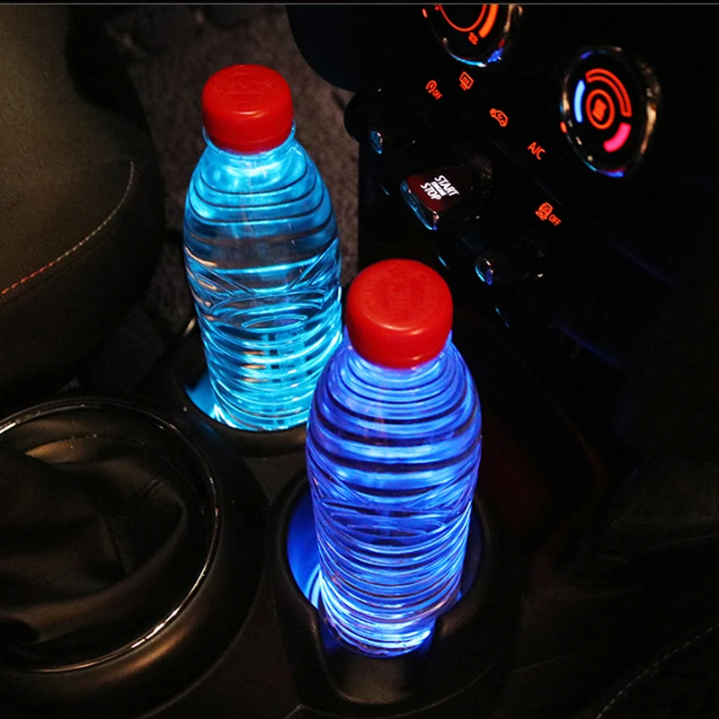 2 шт. автомобильные аксессуары подстаканник светящийся подставка значок для