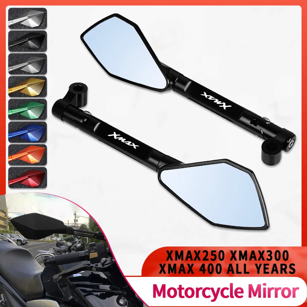 

Universal Motorcycle CNC ALUMINUM Rearview Side Mirrors For YAMAHA XMAX250 X-MAX250 XMAX300 X MAX 300 XMAX 400 all years