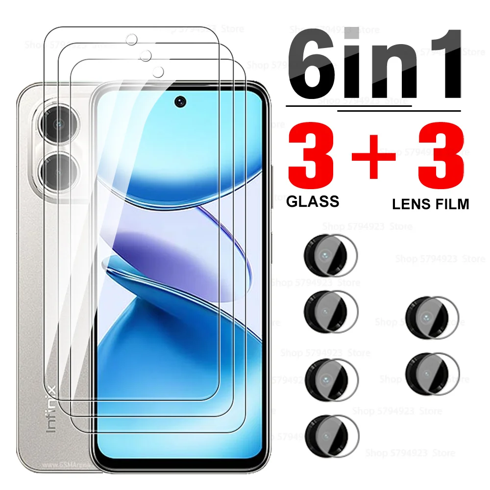 6 в 1 для Infinix Smart 9 Smart8 4G Защитное стекло камеры 8 InfinixSmart9 Закаленное HD Lensmart9