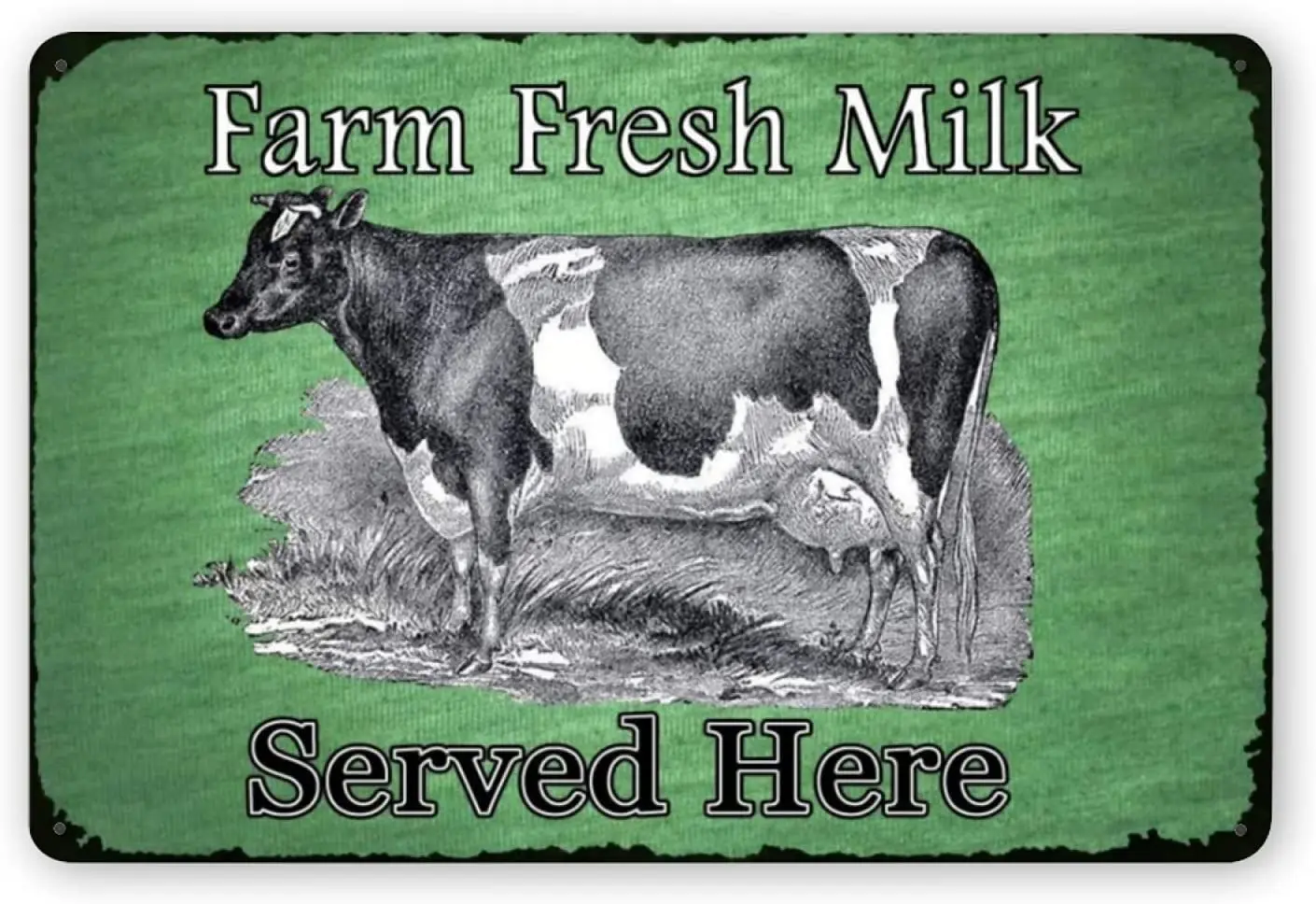 

Ovonetune Fram Fresh Milk Served Here Vintage Metal Tin Signs, Retro Art Tin Sign Decorations Plaque fo Bars Club Cafe Home