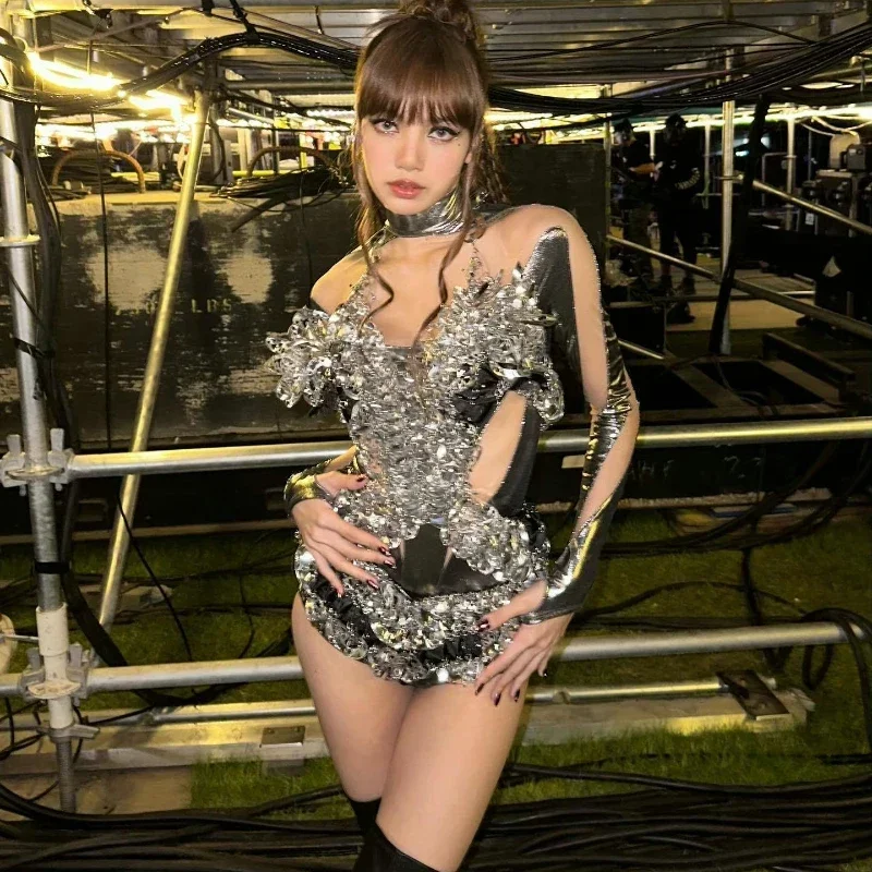 Kpop Girl Group LISA Джазовый танец Хип-хоп Танцевальная одежда Женские футболки с