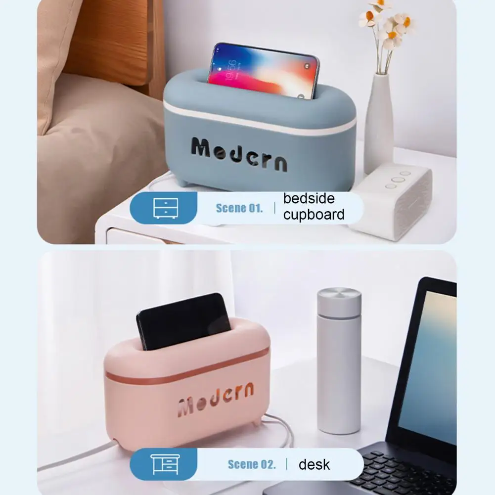 

Практичные компактные держатели для кабеля ярких цветов с закругленной поверхностью для гостиной, коробка для хранения шнура, коробка для ...