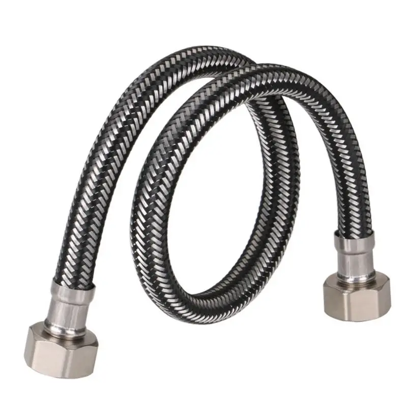 

Universal Toilets Water Hose Metal Woven Shower Hose Replacement Bathroom Flexible Extension Hose Leak Proof Durable
