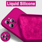 3CG оригинальный квадратный жидкий силиконовый чехол для телефона iPhone 13 12 11 Pro Max Mini XS XR X 8 7 Plus SE 2020 Противоударная задняя крышка