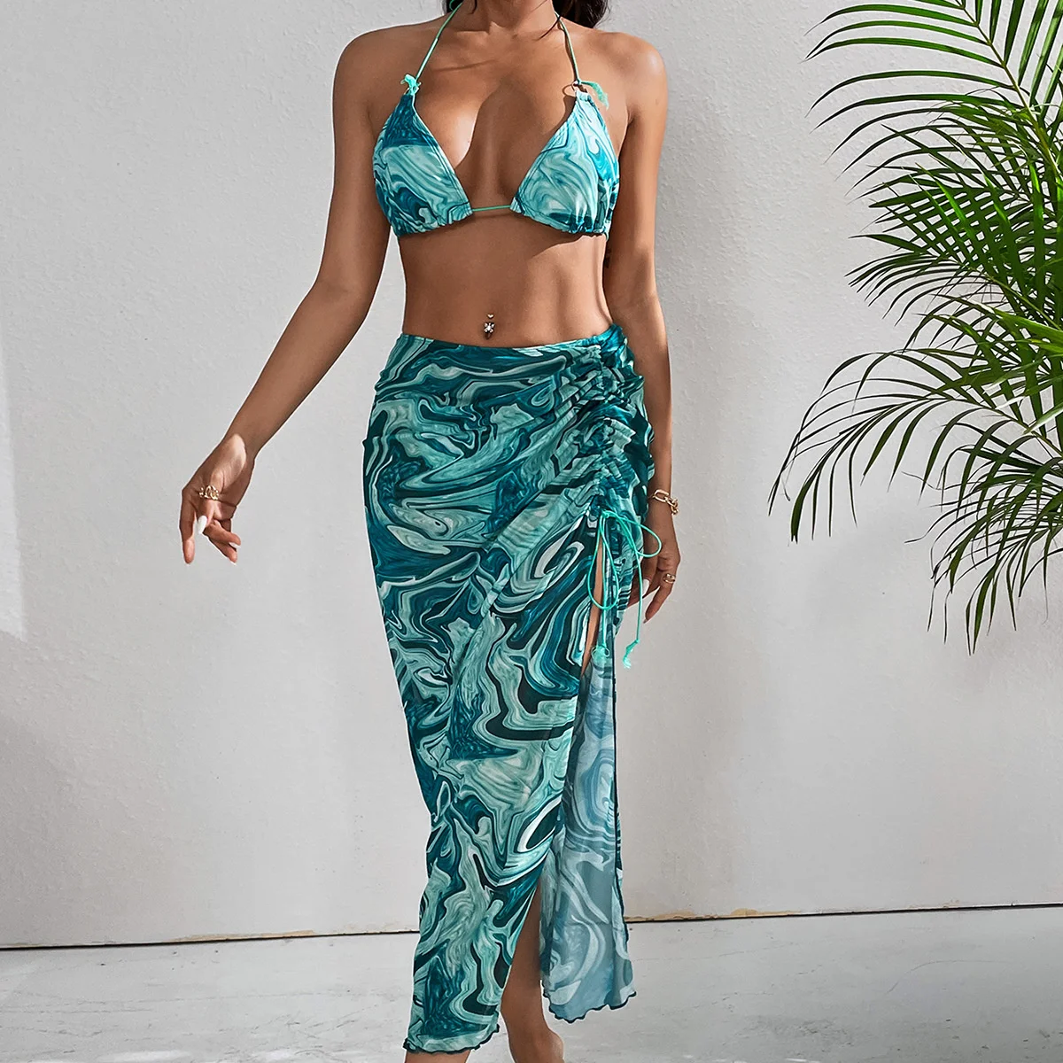 

Sexy Camouflage Micro Bikini Women Swimsuit 2022 New Swimwear Woman Cover Up Thong Bikinis Set 3 Pieces Beach Wear Bathing Suit