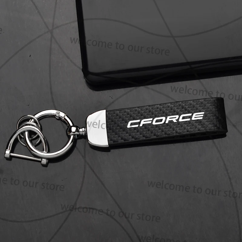 

Для CFMOTO CFORCE ZFORCE 500 800 Trail EX 1000 ATV логотип мотоцикла из углеродного волокна, кожи, брелок из цинкового сплава, брелок из микрофибры