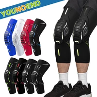 1pair sports knee compression pads long leg sleeves brace for cycling running basketball football tennis climbing men women