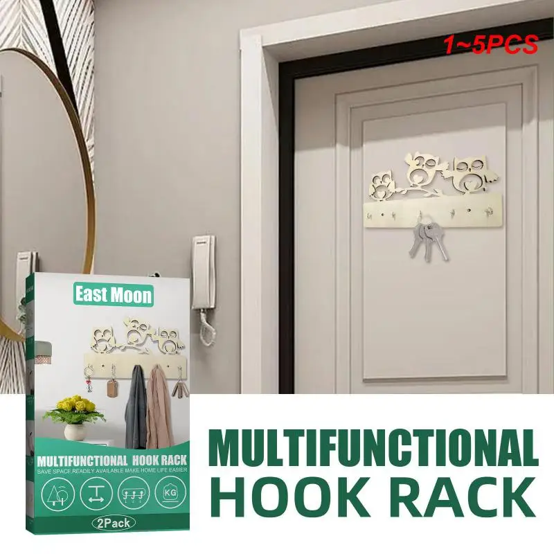 1~5PCS Hook 2 Pack/boxes Creative For Kitchen Bathroom Door Wall Multi-purpose Hanging Household Storage Products Storage Hanger