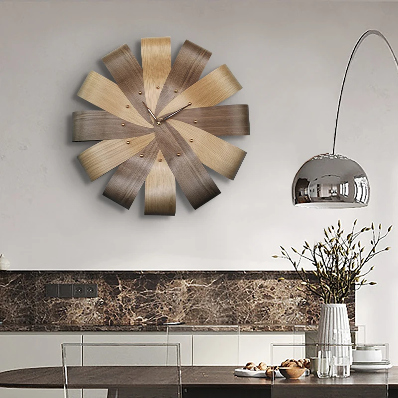 

Solid Wood Wall Clock Japanese Simple Wall Clocks Creative Silent Fashion Clocks Modern Living Room Clock Wall Reloj Decoration