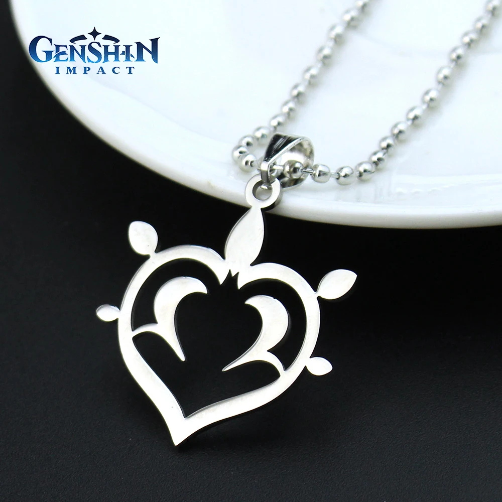 

Anime Genshin Impact Game Pendant Grass Element Model Necklace Cosplay Sumeru Nahida Lesser Lord Kusanali Jewelry Christmas Gift