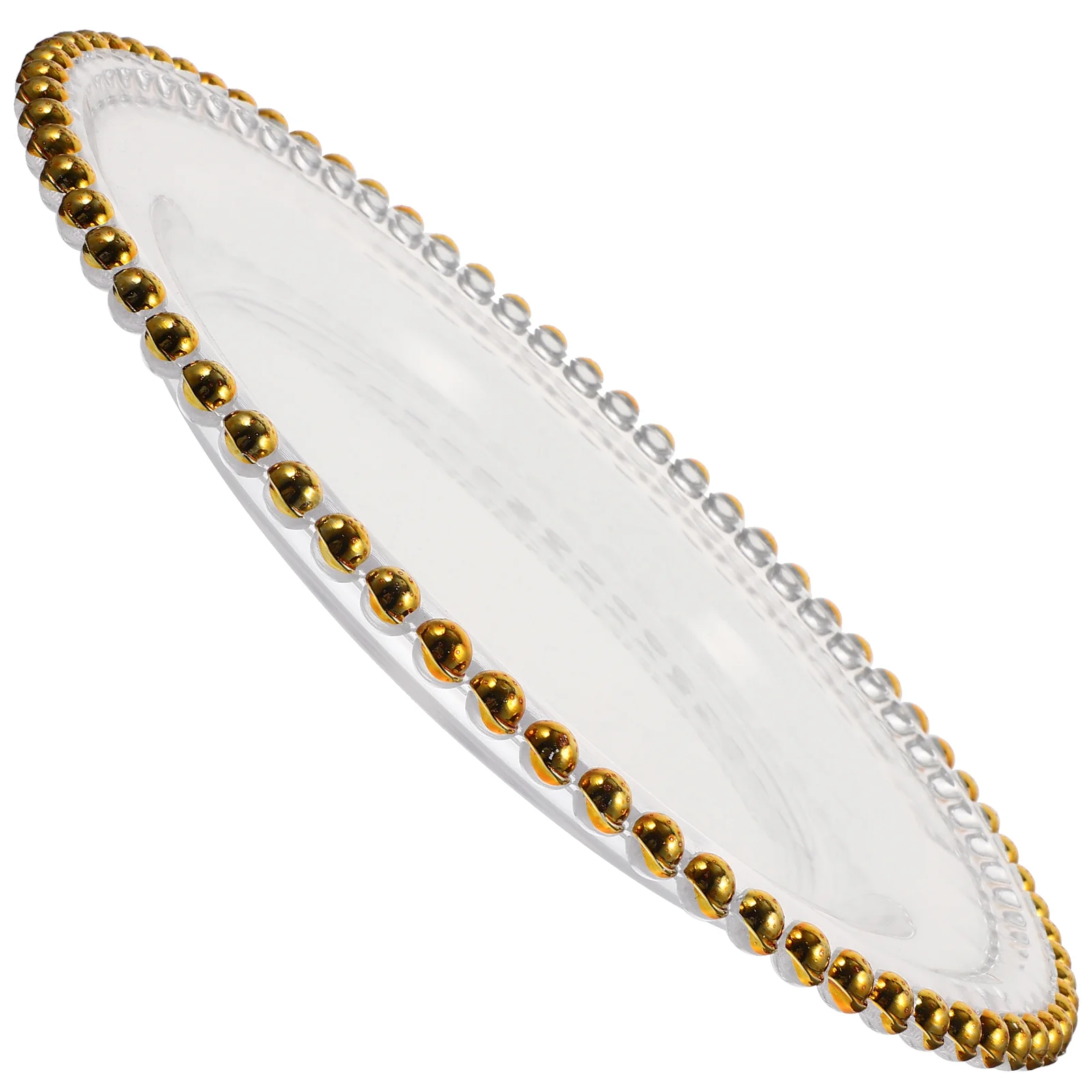 

Tray Glass Storage Servingplates Fruit Plate Display Table Snack Coffee Jewelry Trays Rack Functional Clear Multi Desktop Round