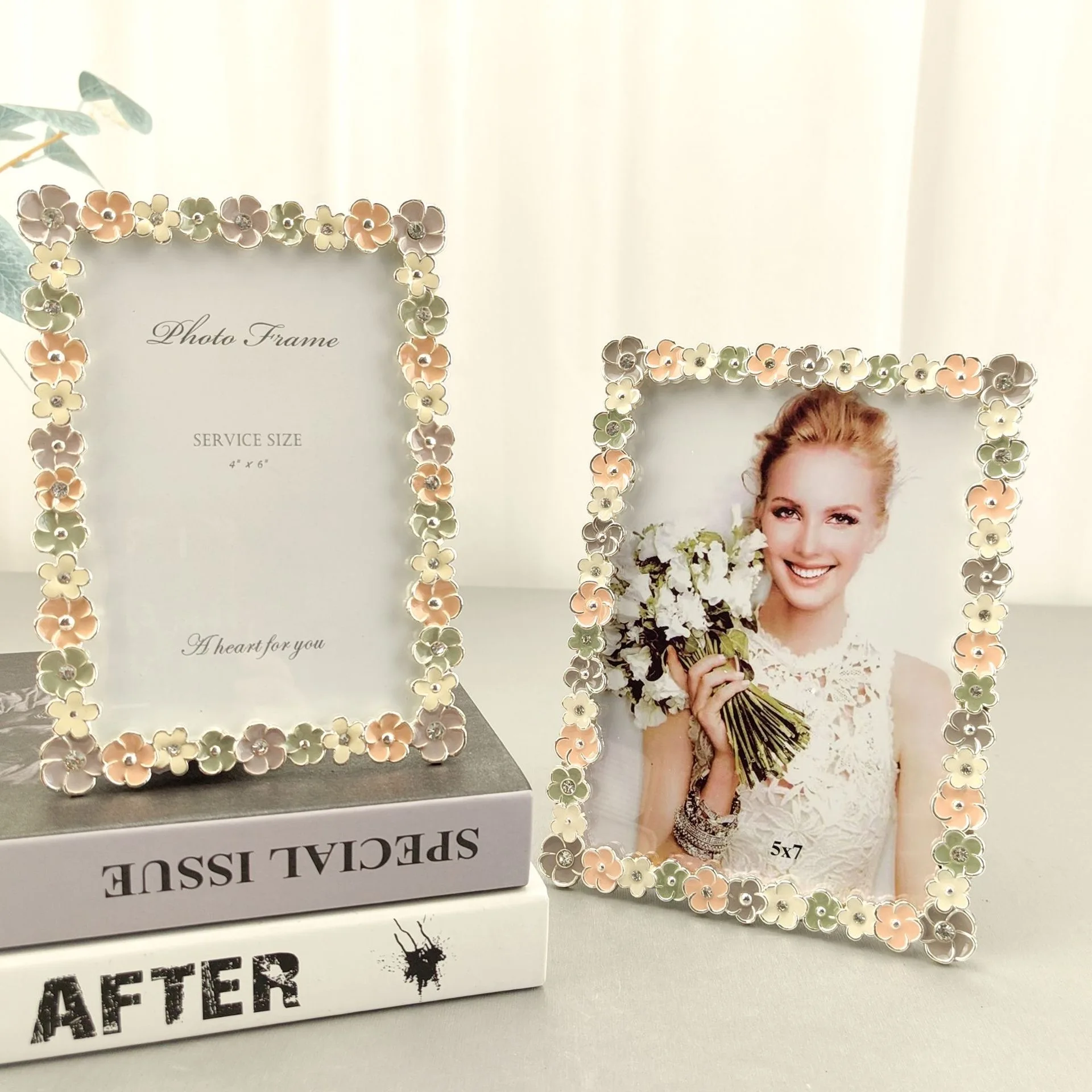 Европейская мода простая металлическая рамка для фотографий Свадебная