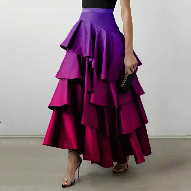 Beautyblue элегантные вечерние платья для женщин 2024 длинные юбки с градиентом модная