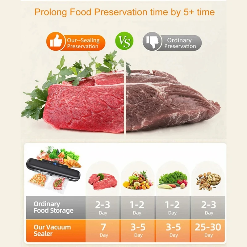 Vacuum Sealer For Food Packaging Machine With Bag Automatic Household Sealing Including EU Plug