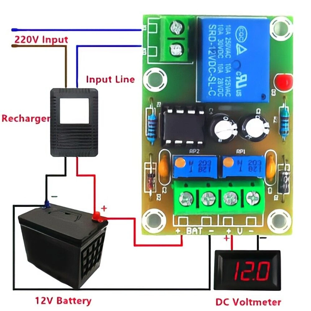 

XH-M601 Intelligent Charger Power Control Panel Automatic Charging Power 12V Battery Charging Control Board