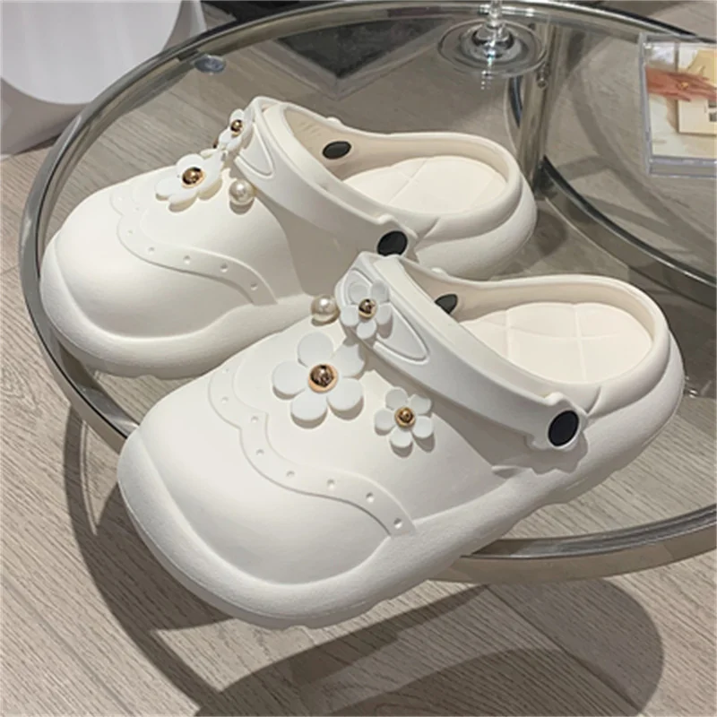 Fashion Designer Shoes Women Casual Cute Flowe Slides EVA Quality Thick Slippers For Women Non-Slip Sandals Beach Garden Slipper