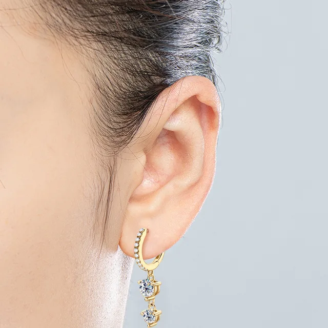 1.6 Carat Moissanite Drop Earrings For Women - Sparkling Fine Jewelry 5