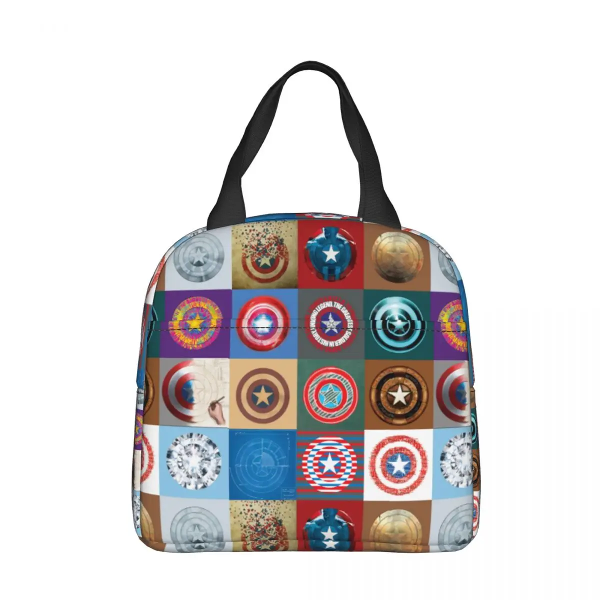 

Disney Captain Super Hero America Shield Insulated Lunch Bags Leakproof Lunch Container Thermal Tote Lunch Box Beach Food Bag