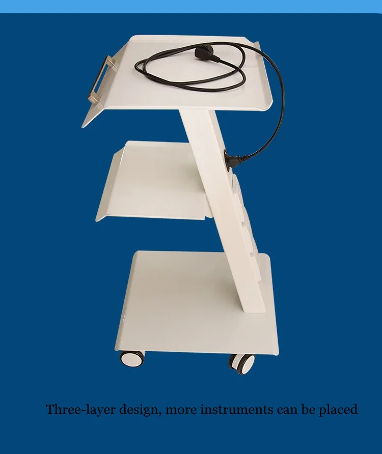 2022 Мобильная тележка для стоматологических клиник с трехслойным лотком и в
