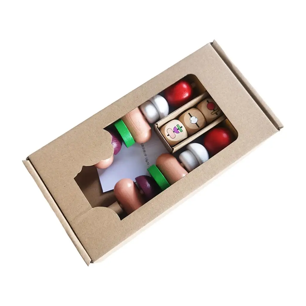 

Wooden Building Blocks Toys Sequence Sausage Educational Memory Training Learning Game Playful Learning for Toddlers