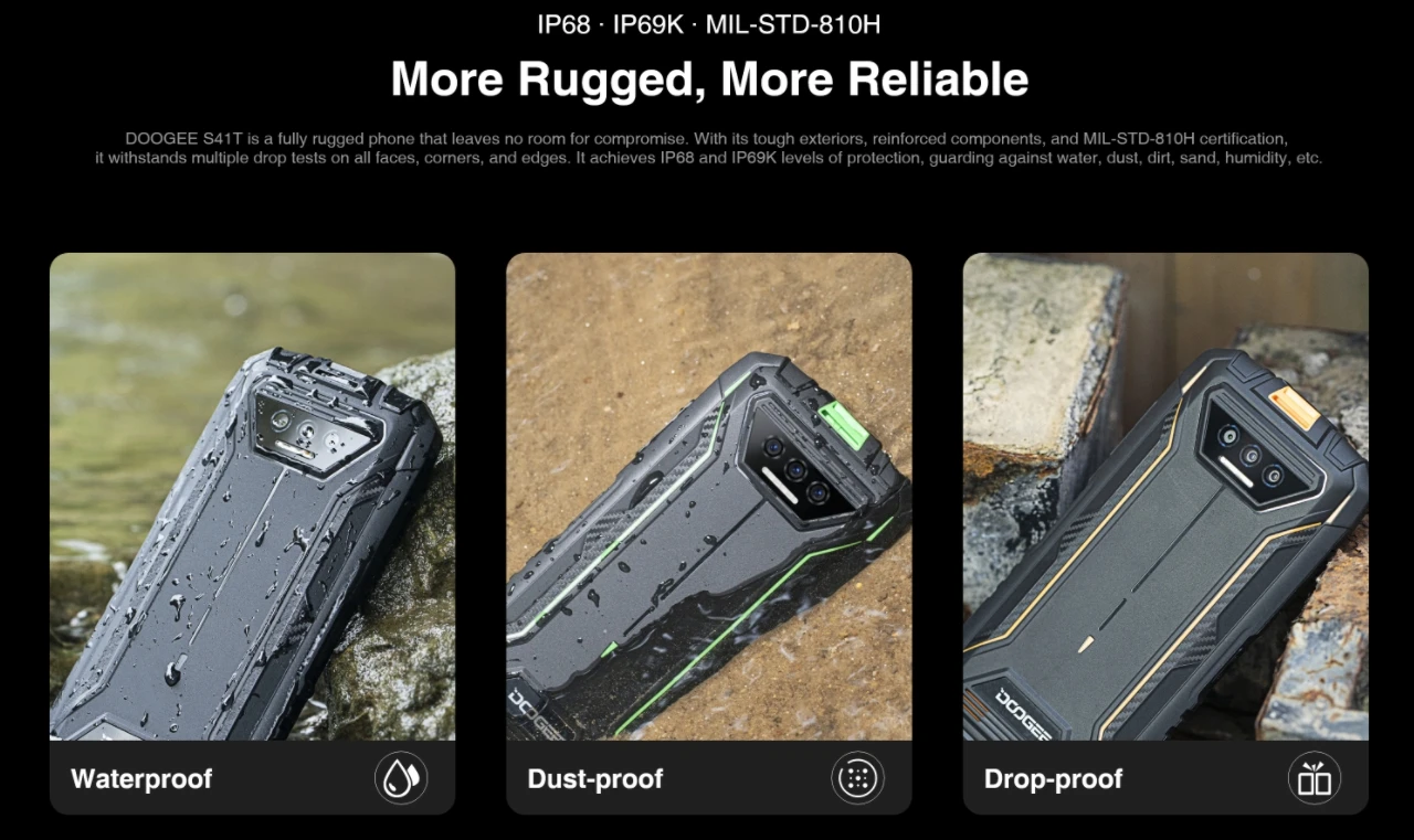 DOOGEE S41T смартфон экран 2024 дюйма 4 Гб + 64 ГБ