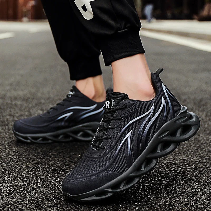 Men's Sneakers Comfortable Lace-up Running Shoes Outdoor Breathable Mesh Athletic Trainers Zapatos Deportivos Size 39-46