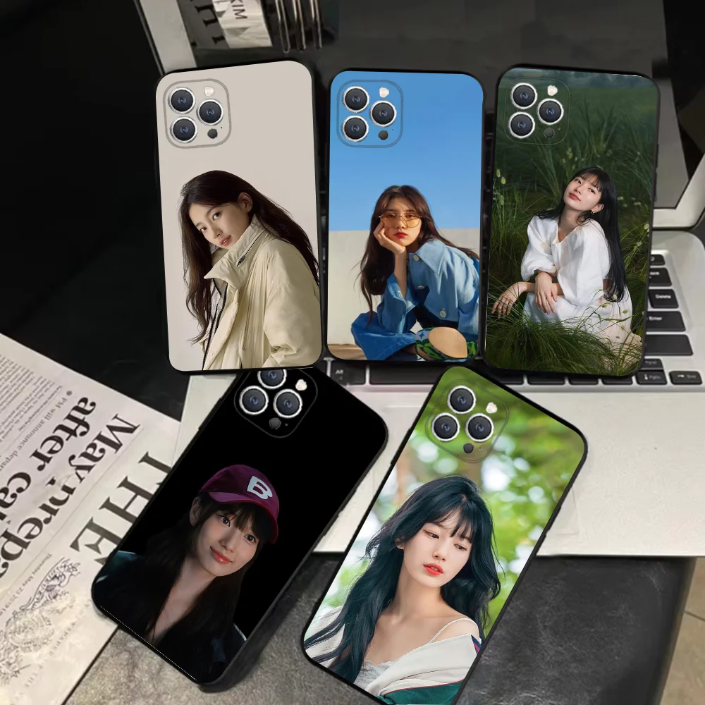 Чехол для телефона Bae S-Suzy actor iPhone 16 15 14 13 12 11 Pro X XS Max XR Plus Mini Soft Black Cover