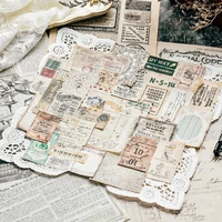 28pcs vintage coffee stains stickers collage ticket label aesthetic stickers junk journal ephemera album scrapbooking material