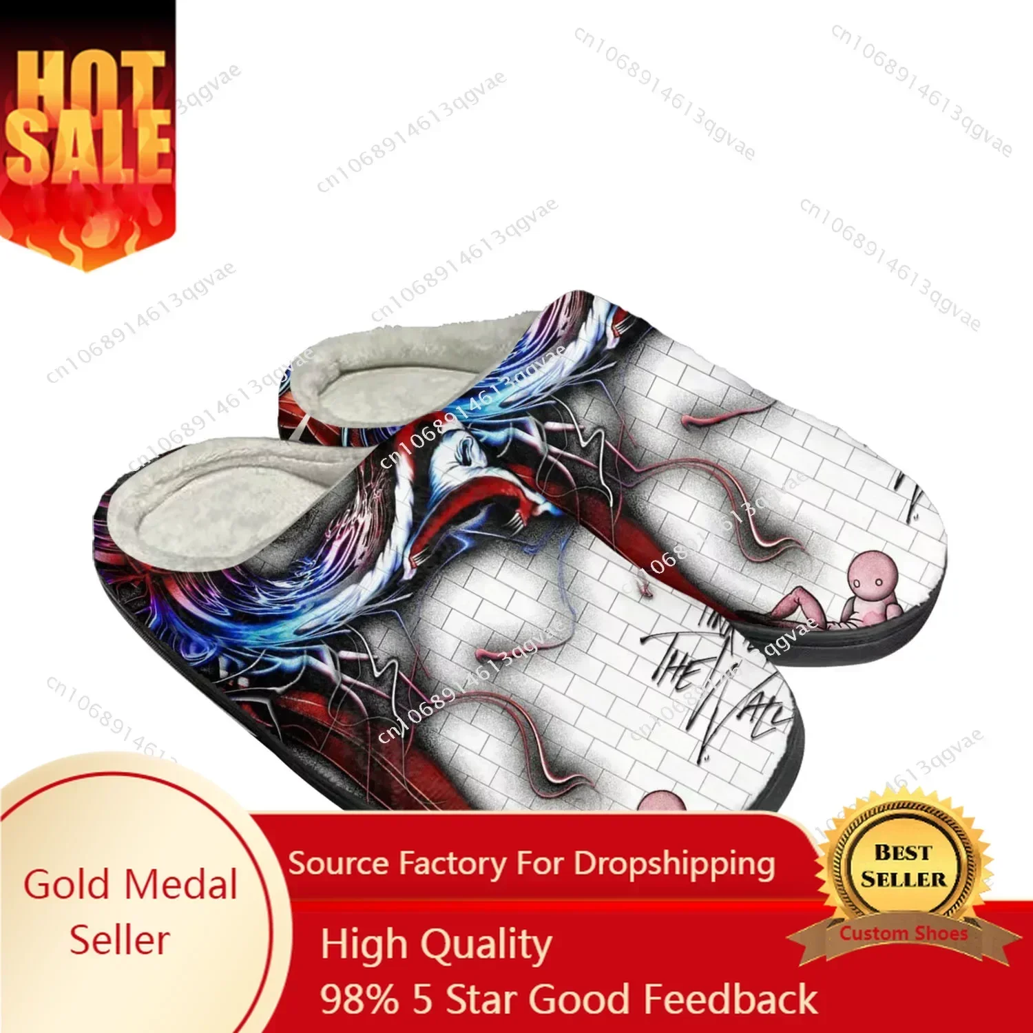 We'Re P-Pink Just Two Lost Souls The Wall Домашние хлопковые тапочки на заказ Мужские и женские