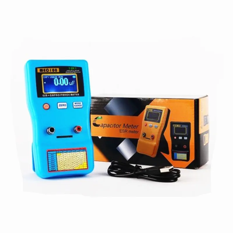 MEC-100 Анализатор емкости Цифровой дисплей Автоматический диапазон