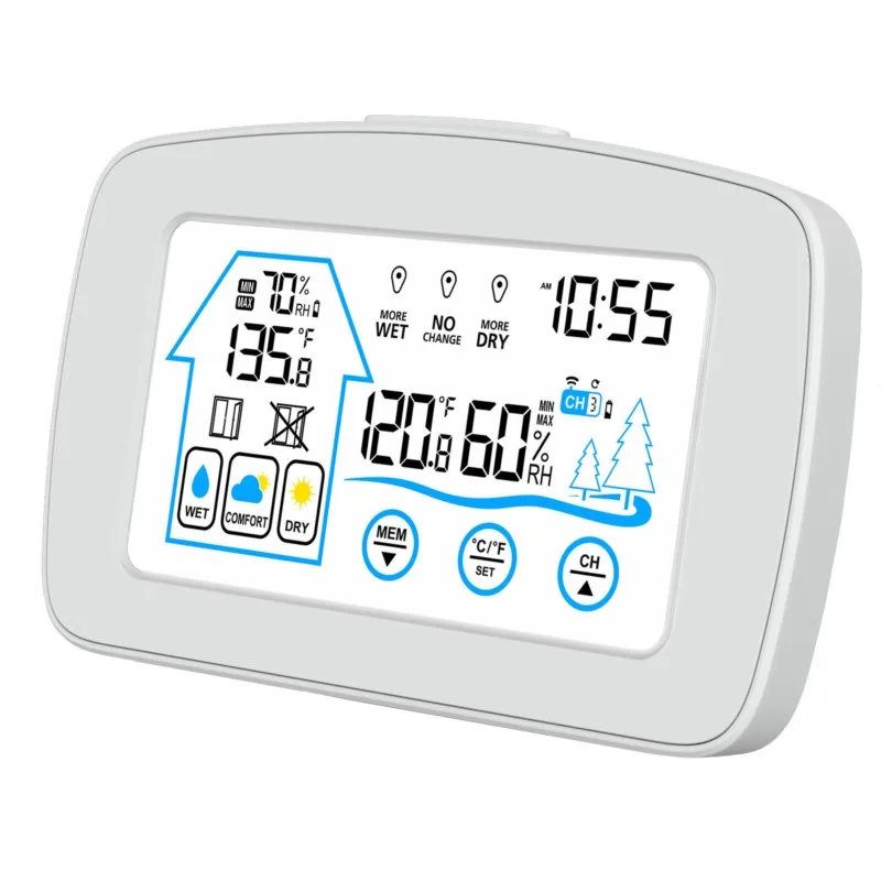 

Household Digital Electronic Clock LCD Large Screen Display 433MHz Indoor And Outdoor Temperature And Humidity Meter