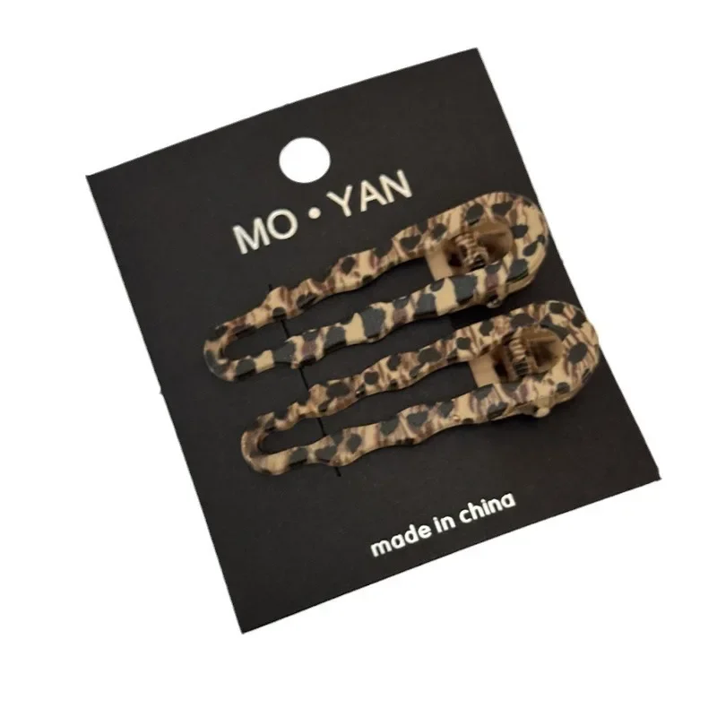 Заколка для волос с леопардовым принтом женская модный зажим из сплава милая