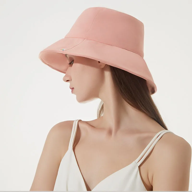 

Small fisherman hat fashionable popular new pink wide brim beach sun hat women's UV protection hat wholesale on behalf of