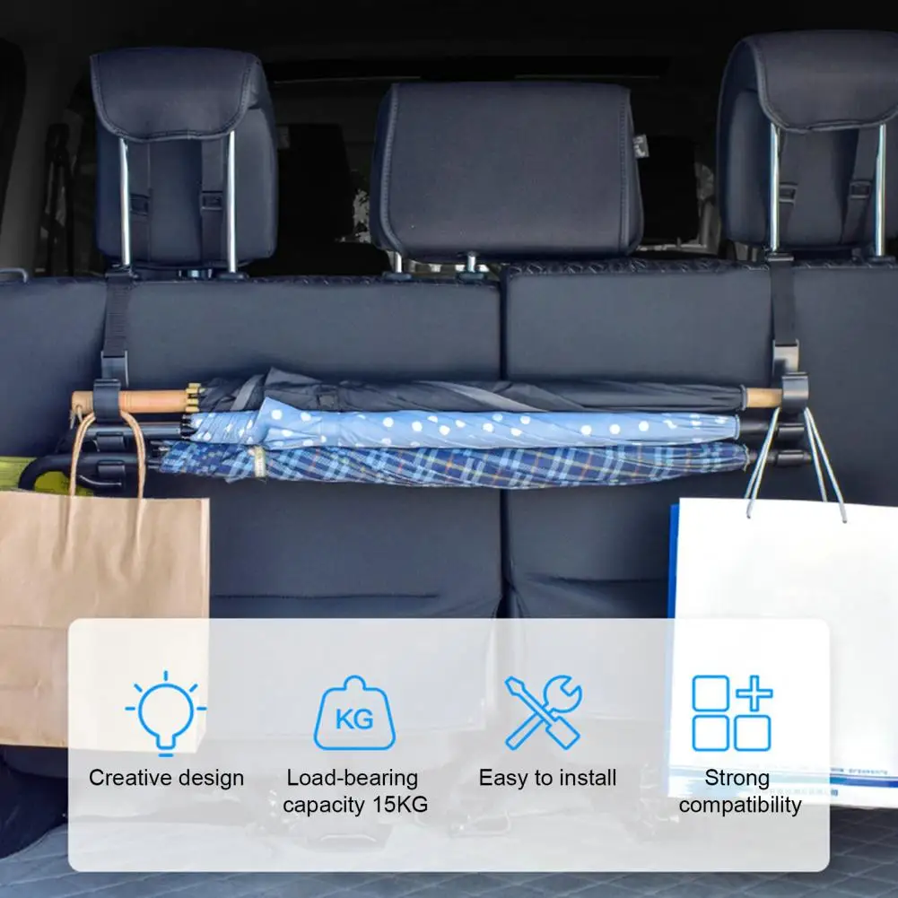 

2Pcs Car hook Multifunction Universal Adjustable Car Back Seat Headrest Hook Grocery Bag Hanger Holder New hot boutique