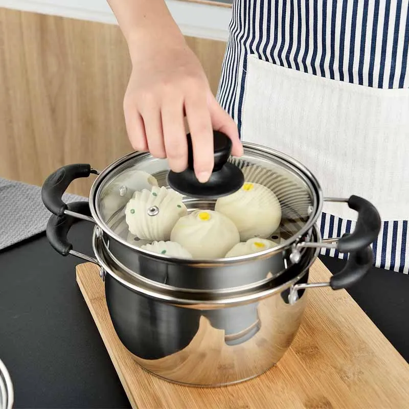 

16 18 20 22 Cm Thickening Stainless Steel Marmsteamer Cooking Pot Boiler Baby Milk Boiling Pot