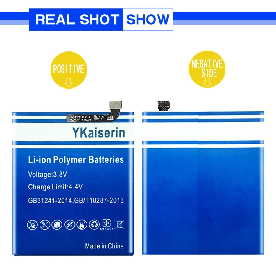 Запасная батарея ykaisсеребрин 4850 мАч для ZTE Nubia M2 Lite M2Lite NX573J/M2 PLAY NX907J Z11 Li3829T44P6h806435