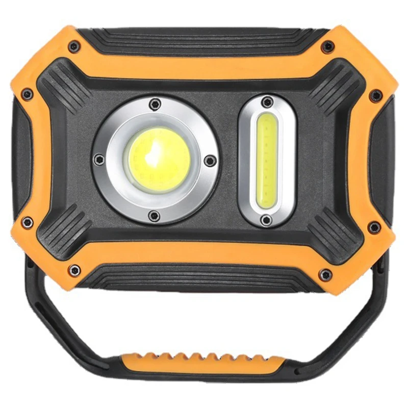 

LED Rechargeable Work Light 30W - Portable 180° Folding Handle With Magnetic Base, 5 Light Modes For Site Lighting