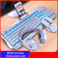 gaming keyboard mouse headset rgb backlit mechanical feel keyboard and mouse combos ergonomic keyboard for pc game