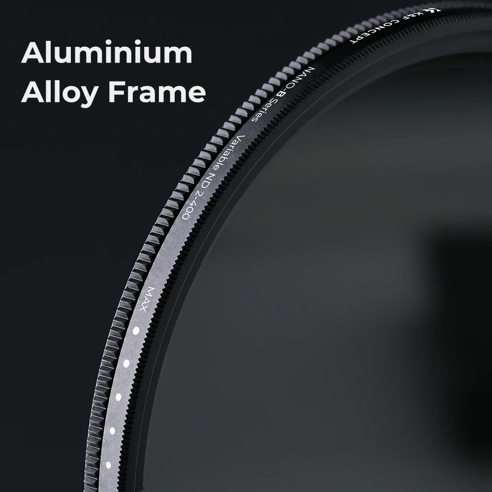 K&F Concept ND2 To ND400 37-82mm Slim Fader Variable Adjustable ND Neutral Density Lens Filter with Cleaning Cloth Free Shipping