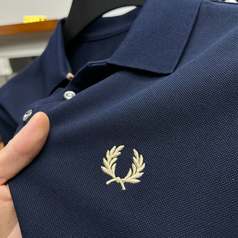 

2023 Summer Trend Embroidery Casual POLO Luxury Men's Wear High Quality Brand 100% Cotton Men's Lapel Short Sleeve Polo Shirt