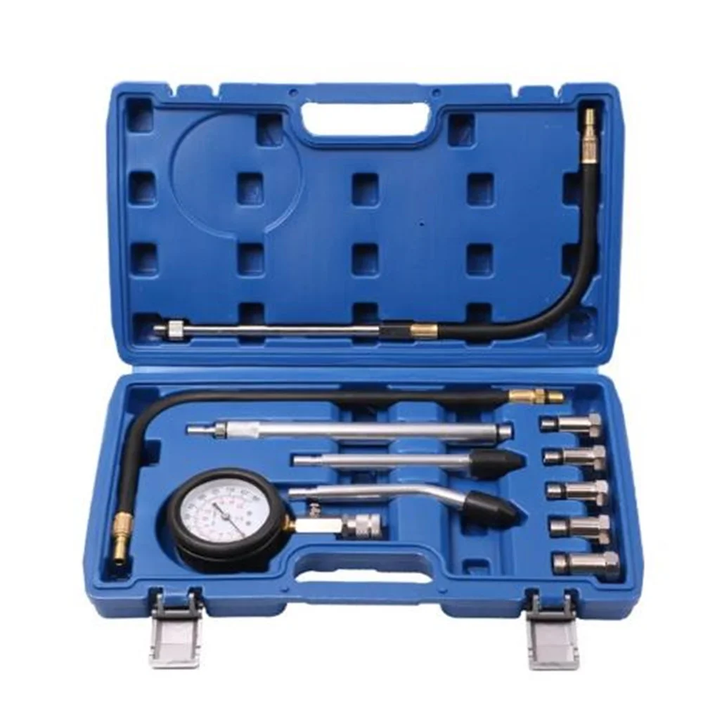 Профессиональный тестер сжатия бензиновых цилиндров двигателя набор с M10 M12 M14 M16