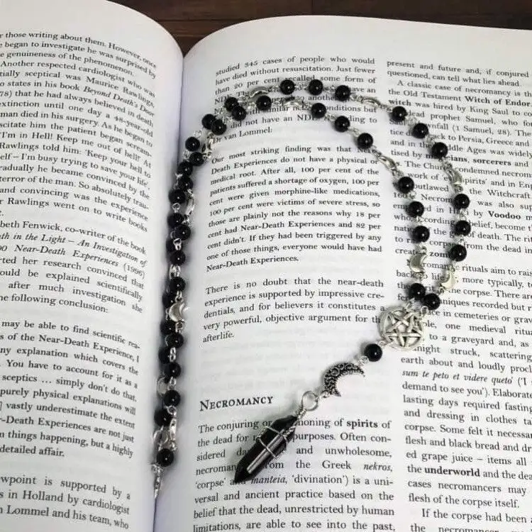 Женская подвеска в виде Розария черный оникс бусины для молитвы | Украшения и