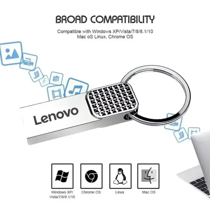 Фото Lenovo 2TB 1TB USB-накопитель Металлический USB 3.0 Pen Drive Key 512GB Type-C Высокоскоростной Pendrive 256GB Мини-флеш-накопитель USB для телефона №5